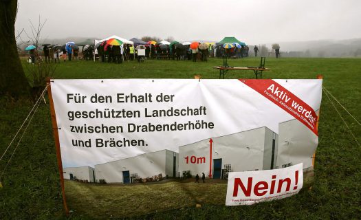 Protestaktion auf der Zirkuswiese beim Lidl-Markt. Fotos: Christian Melzer